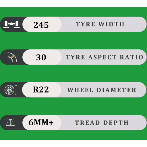 245/30/22 6MM+