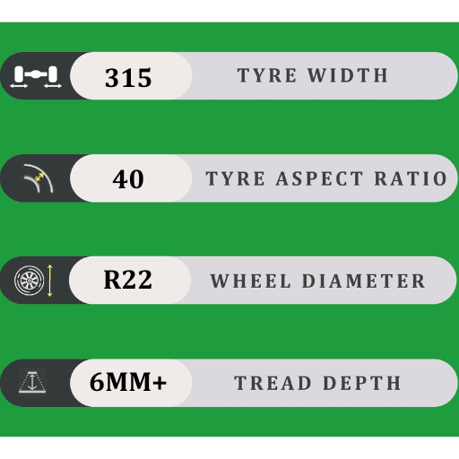 315/40/22 6MM+