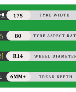 175/80/14 6MM+