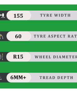 155/60/15 6MM+