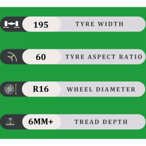 195/60/16 6MM+