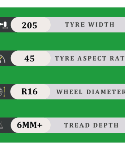 205/45/16 6MM+