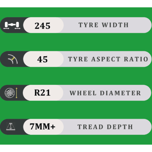 245/45/21 7MM+