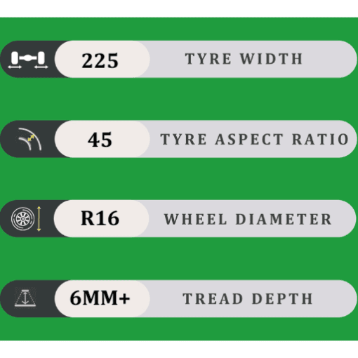 225/45/16 6MM+