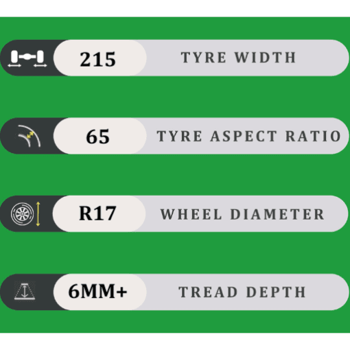 215/65/17 6MM+
