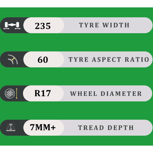 235/60/17 7MM+