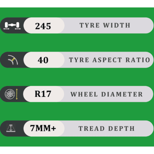 245/40/17 7MM+