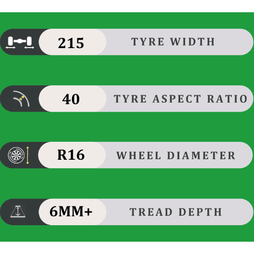 215/40/16 6MM+