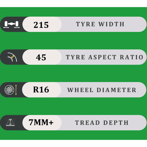 215/45/16 7MM+