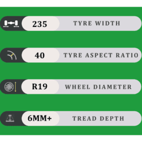 235/40/19 6MM+