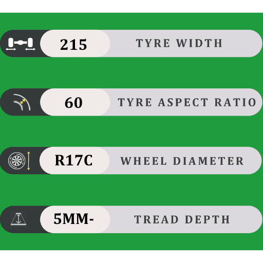 215/60/17C Under 5MM
