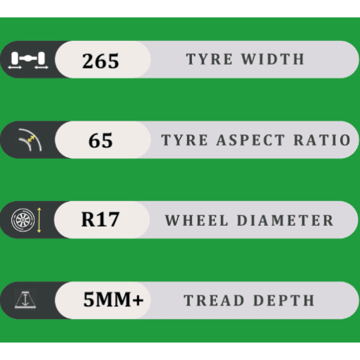 265/65/17 5MM+