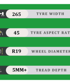 265/45/19 5MM+