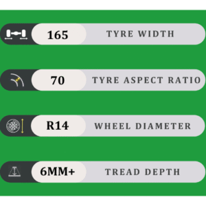 165/70/14 6MM+