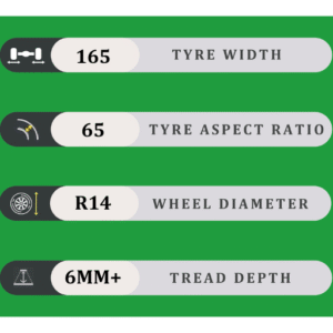 165/65/14 6MM+