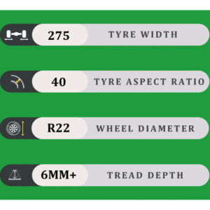 275/40/22 6MM+