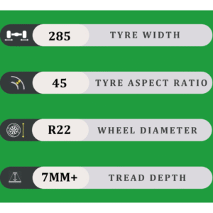 285/45/22 7MM+