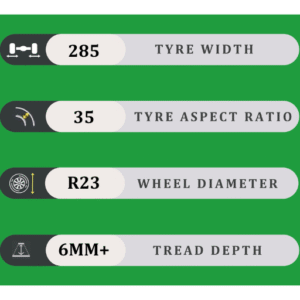 285/35/23 6MM+