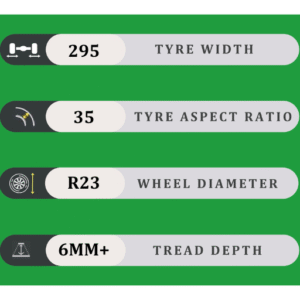 295/35/23 6MM+