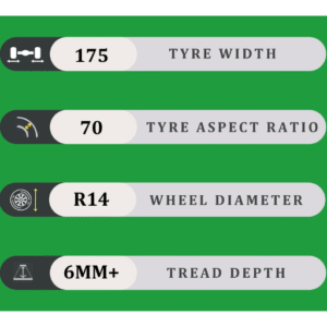 175/70/14 6MM+