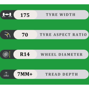 175/70/14 7MM+