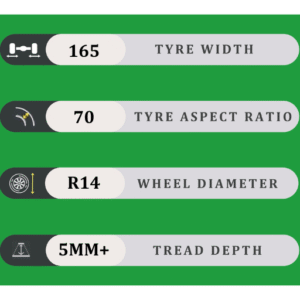 165/70/14 5MM+