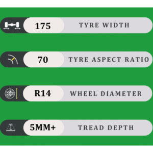 175/70/14 5MM+