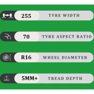255/70/16 5MM+