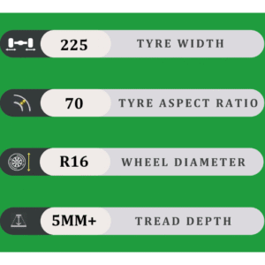 225/70/16 5MM+