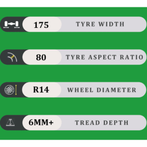 175/80/14 6MM+