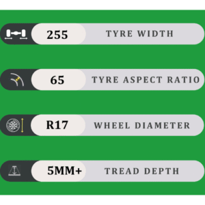 255/65/17 5MM+