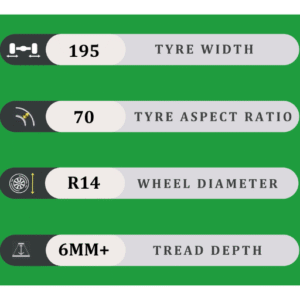 195/70/14 6MM+