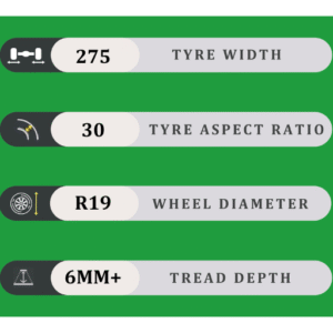 275/30/19 6MM+