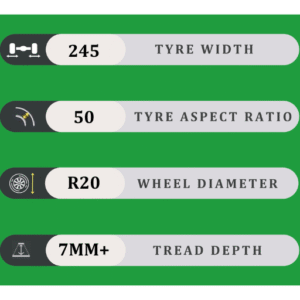 245/50/20 7MM+