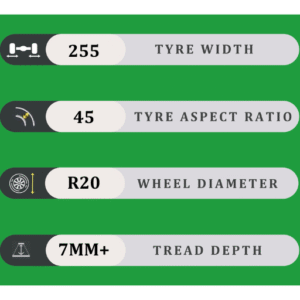 255/45/20 7MM+