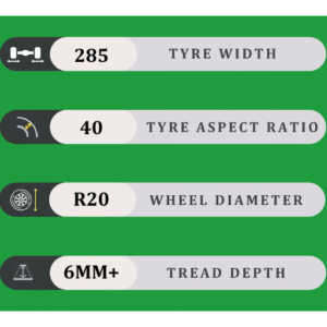 285/40/20 6MM+