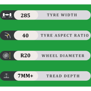 285/40/20 7MM+