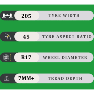 205/45/17 7MM+