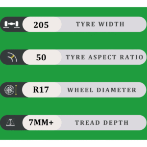 205/50/17 7MM+