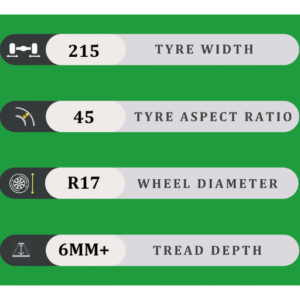 215/45/17 6MM+