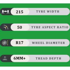215/50/17 6MM+