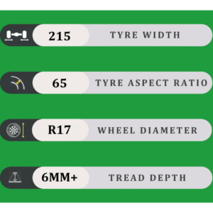 215/65/17 6MM+