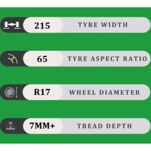 215/65/17 7MM+