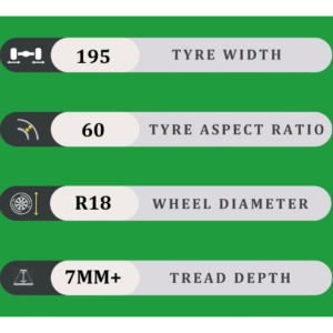 195/60/18 7MM+