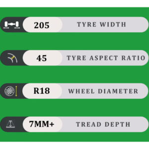 205/45/18 7MM+