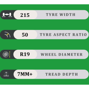 215/50/19 7MM+