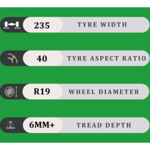 235/40/19 6MM+